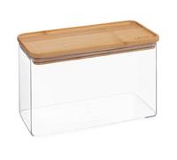 FIVE Boîte de Rangement rectangulaire en polystyrène 2 l, Transparent, 20,4x14x10,4