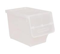 Five Gloves – Boîte de rangement « Cara » 24 L transparent – ouverture frontale, empilable