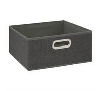 Paris Prix Panier tissu 5five 31x15 cm mix n' modul gris foncé chiné