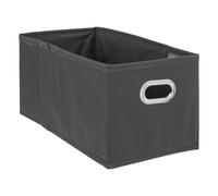 5five Boîte de rangement unie – Gris foncé – 15 x 31 cm