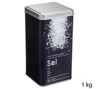 5five - boîte sel 1kg métal ""black edition"" noir