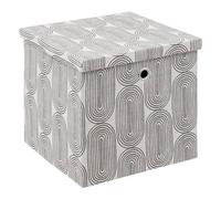 5five - boîte tissu 31x31cm gris avec motifs mix n modul