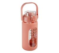 5five - bouteille en verre et silicone avec paille et housse 1l