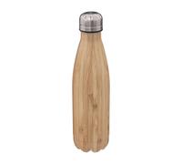 5five Bouteille isotherme effet bambou en acier inoxydable 0,5 L - Beige - Diamètre 7,1 x Hauteur 27 cm