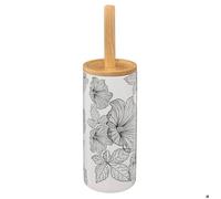 5five - brosse wc ""blackflora"" noir et blanc