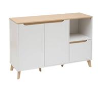 5five - buffet luma rectangulaire 40x120cm 2 portes 1 tiroir blanc