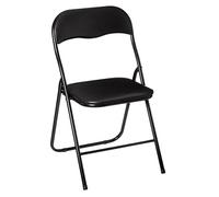 Chaise pliante PVC Noire - Five