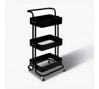 5five Chariot à roulettes à 3 niveaux en métal - Noir