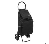 Chariot de courses avec poche isotherme - 51L - Noir - L 34 x P 30 x H 95 cm. Noir