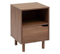 5Five - Chevet SLIDY Marron - 40x40x57,5cm - Meuble de Rangement Fonctionnel, Organisation Chambre, Mobilier Design et Pratique