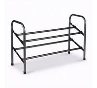 5five Clothy Meuble à chaussures extensible pour 10 paires en métal - Noir