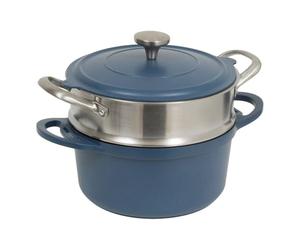 5five - cocotte aluro aluminium bleu d24cm