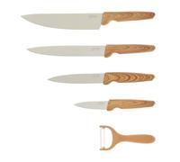 5five - coffret découpe harmony 4 couteaux et 1 éplucheur beige