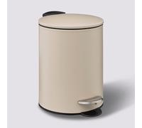 5Five Colors Poubelle à Pédale à Fermeture Douce 3 L en Métal Effet Lin