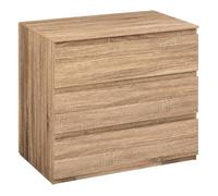 5five - commode 3 tiroirs ""dolo"" effet bois naturel