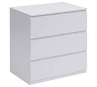 5Five - Commode DOLO Blanc en Panneau de Fibres de Bois - 3 Tiroirs - 73x48x78cm - Meuble de Rangement, Organisation Chambre, Mobilier Pratique