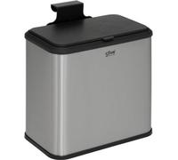 5five – Seau à compost 5 L inox – Seau amovible, fixation crochet, double ouverture