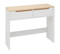 5five - console luma rectangulaire 34x100cm 2 tiroirs blanc