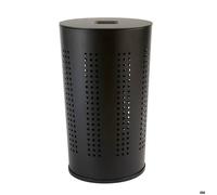 5five - Corbeille à Linge Glass en métal et Bois Noir 45l