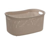 5five - corbeille à linge rattan rectangulaire 40l marron