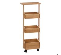 5five - desserte 4 niveaux à roulettes bambou