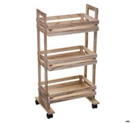 5five - desserte à roulettes 3 étages en bois cagette