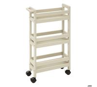 5five - desserte à roulettes 3 niveaux ""colorama"" beige naturel