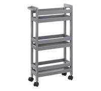 - Desserte de Cuisine 3 Niveaux 75cm Gris Béton