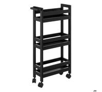 FIVE Simply Smart - Desserte de Cuisine 3 Niveaux 75cm Noir Khôl Noir