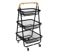 5five - desserte à roulettes mayaj 3 niveaux noir