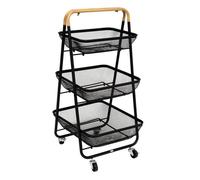 5five - desserte à roulettes ""mayaj"" 3 niveaux noir