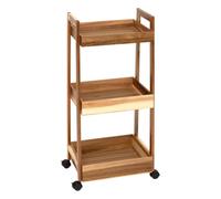 5Five - Desserte ACACIA Marron en Acacia - 40x30,5x84,5cm - Chariot de Rangement pour Cuisine, Chambre, Salle de Bain, Rangement et Optimisation