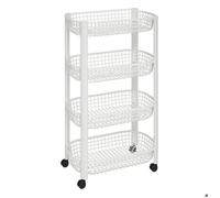 Resserre paniers 4 niveaux blanc Blanc