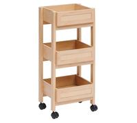 5five - desserte cane 3 niveaux bois clair