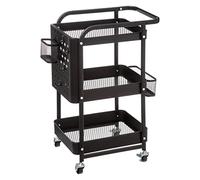 5Five Desserte métal Noir roulettes 52 cm