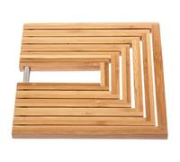 Dessous de plat extensible - 19 x 19 x 1 cm - Bambou Beige