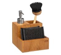 5five - distributeur à savon avec brosse et éponge bambou