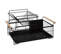 5five - égouttoir 2 niveaux en métal blackwood