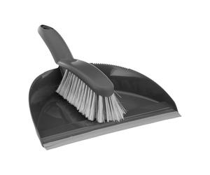 5five Ensemble de pelle et balayette en plastique, noir, L 24,5 x l 9 x H 32,5 cm