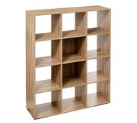 5five - étagère 12 cases effet chêne naturel ""mix 'n modul""