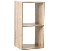 5five - Étagère 2 Cases Mix'n'Modul - Effet Bois Naturel - L 35 x P 32 x H 68 cm - Meuble de Rangement pour Salon, Chambre, Bureau