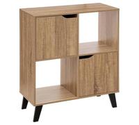 5five - étagère 4 Cases Porte ceda Effet Bois Naturel