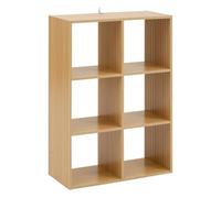 5five - étagère 6 Cases tasso Effet Bois Naturel