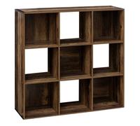 5five - étagère 9 cases indus ""mix n' modul"" effet bois foncé