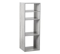 5five - Étagère Colonne Modulable Mix'n Modul - Effet Chêne Gris, 4 Cases, H 100,5 cm - Meuble de Rangement pour Salon, Chambre, Bureau