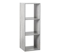 5five - étagère Colonne 3 Cases Mix n modul Effet chêne Gris
