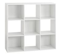 Paris Prix – Étagère en bois 9 cases Mix – L 100,5 x P 32 x H 100,5 cm – Blanc