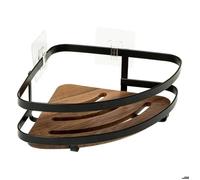 5five - étagère de douche d angle ""blackacia"" en acacia
