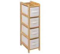 5five - étagère Fine avec 4 paniers Tidy Box en Bambou