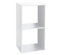 5five - Étagère Modulable Mix'n'Modul Blanche - 2 Cases, 35 x 32 x 68 cm - Meuble de Rangement pour Salon, Chambre, Bureau